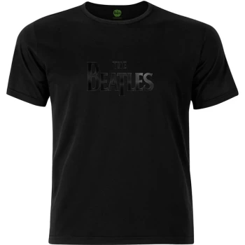 Image of The Beatles - Vintage Drop T Logo Unisex XX-Large T-Shirt - Black