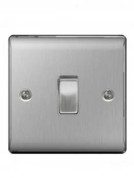 Image of British General Brushed Steel 1G Switch