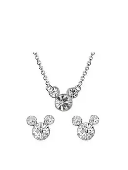 Image of Disney Mickey Mouse Birthstone Kids Necklace And Earrings Gift Set
