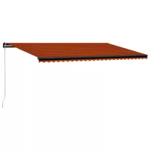 Image of Vidaxl Manual Retractable Awning 600X300 Cm Orange And Brown