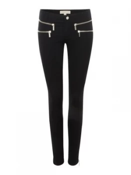 Image of Michael Kors Rocker zip skinny trouser Black