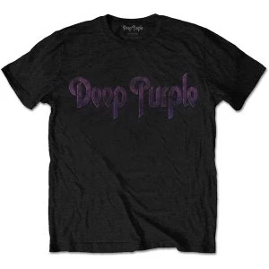 Image of Deep Purple - Vintage Logo Unisex Medium T-Shirt - Black