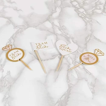 Image of Amore By Juliana Bridal Shower Cupcake Toppers - Set of 24