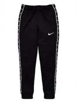 Image of Nike Sportswear Older Boys Swoosh Tape Joggers - Black