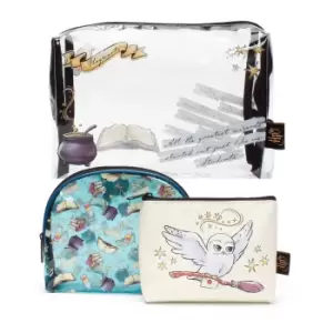 Image of Harry Potter Womens/Ladies Cosmetic Case (Pack of 3) (One Size) (Multicoloured)