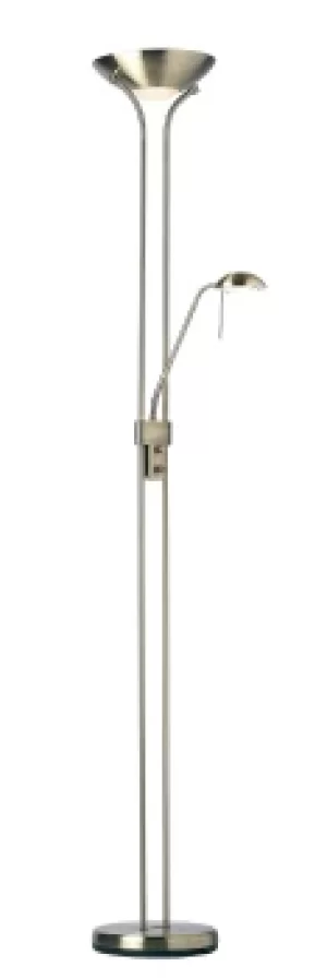 Image of Rome Mother and Child Floor Lamp Antique Brass, Opal Glass, G9