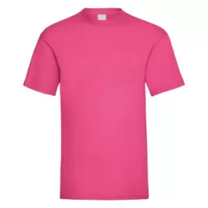 Image of Mens Value Short Sleeve Casual T-Shirt (Small) (Hot Pink)