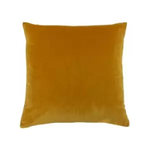 Image of Furn Aurora Textured Corduroy Cushion Cover, Ochre, 45 x 45 Cm