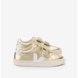 Image of Kids Small Esplar Touch 'n' Close Metallic Leather Trainers
