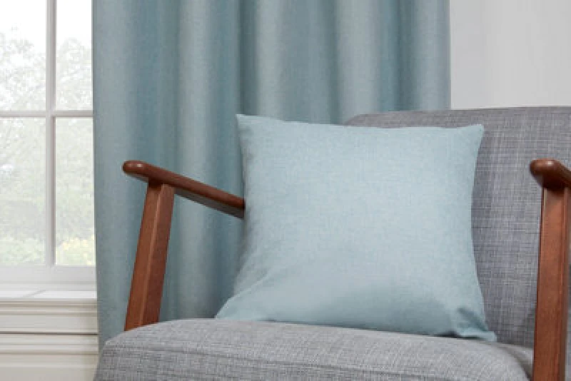 Image of Sundour Eclipse - 100% Blackout Thermal Self-Lined Curtains - Eyelet - 100% Polyester (Duck Egg, Cushion Cover - 18'' X 18'' (Single))