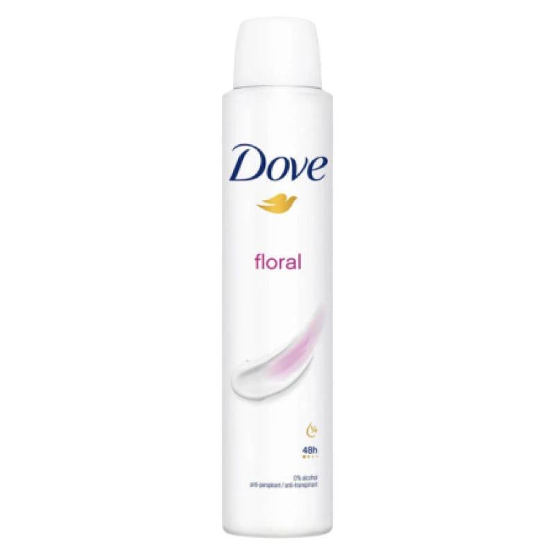 Image of Dove Floral 'Antiperspirant' 48H Sweat Protection Deo For Her 200ml 3pk White