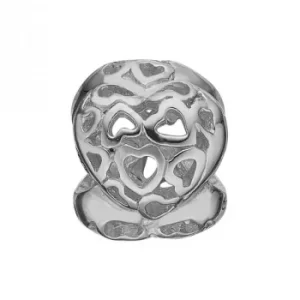Image of Ladies Christina Sterling Silver Bead Heart Beat Bead Charm