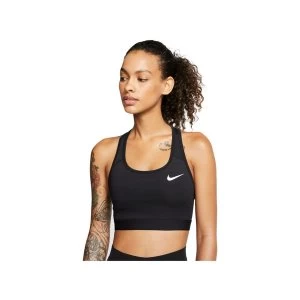 Image of Nike Swoosh Sports Bra Black White S