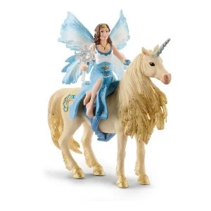 Image of SCHLEICH Bayala Eyela Riding on Golden Unicorn Toy Figures