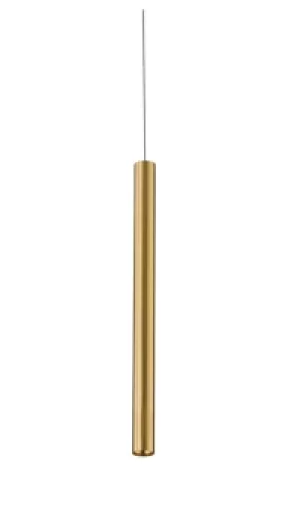 Image of Oboe LED Slim Pendant Light, Gold, 4000K