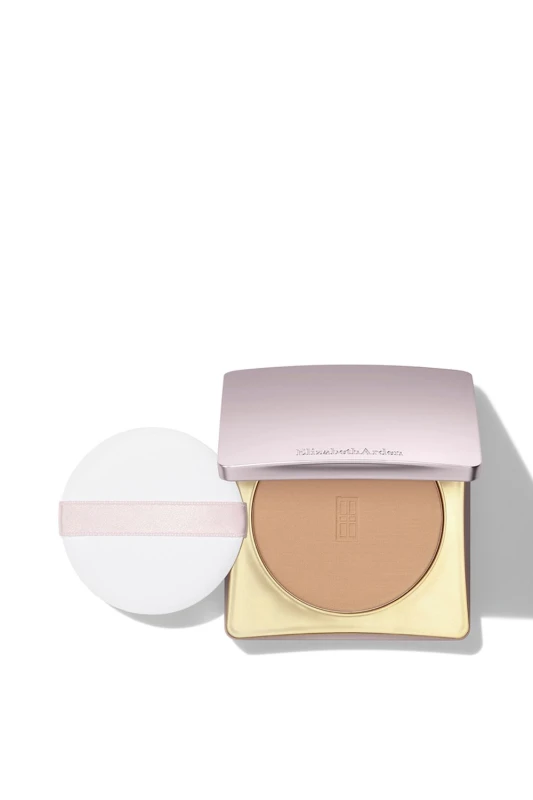 Image of Elizabeth Arden Womens Flawless Finish Skincaring Pressed Powder 9.9g in Medium Medium Female 9.9g