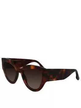 Image of Victoria Beckham Victoria Beckham Cat Eye Sunglasses - Tortoise