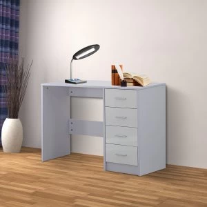 Image of HOMCOM High Gloss 4 Drawers Table-White