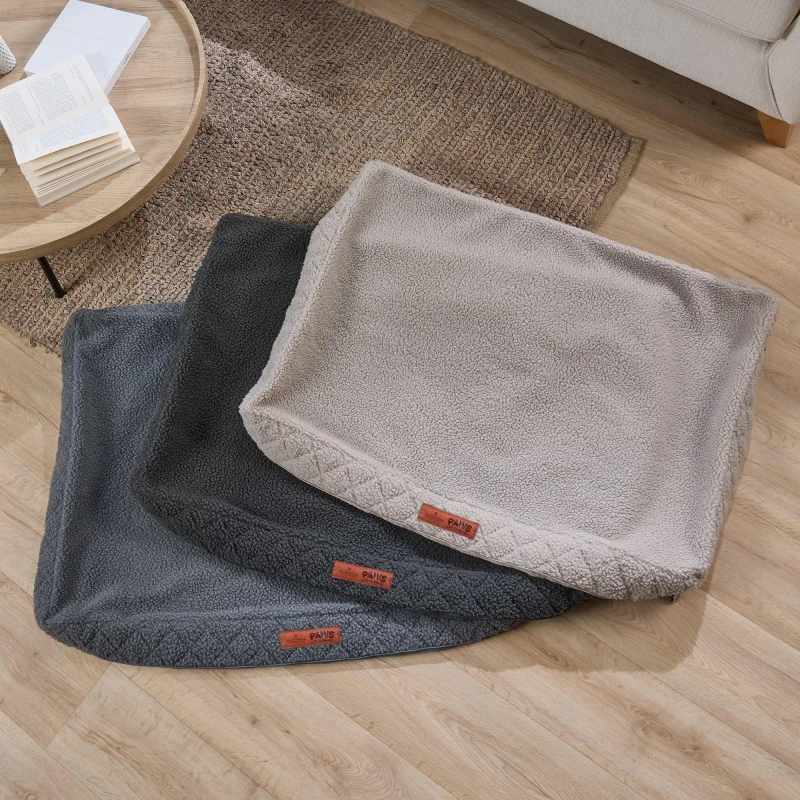 Image of Slumberdown Paws for Slumber Sherpa Pet Bed Cover, Medium Charcoal