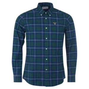 Image of Barbour Mens Oxbridge Tartan Tailored Shirt Ivy Tartan Medium