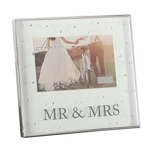 Image of 6" x 4" - Amore By Juliana Frame with Crystals - Mr & Mrs
