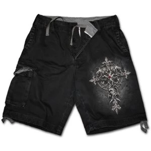 Image of Custodian Mens Small Vintage Cargo Shorts - Black