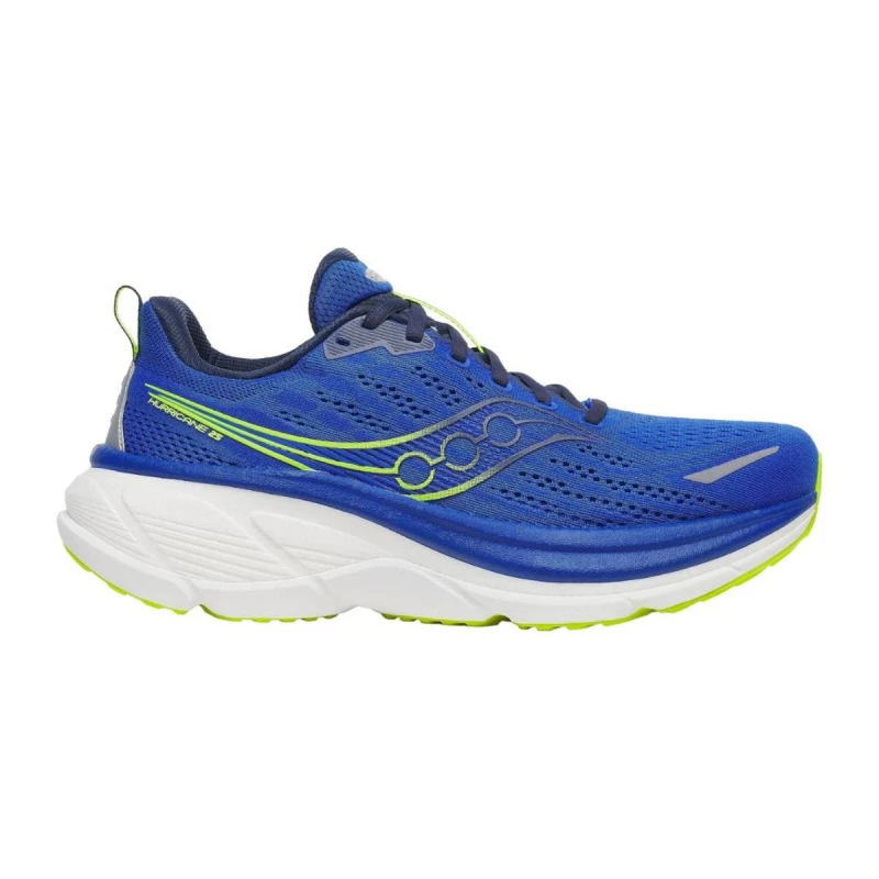 Image of Saucony Hurricane 25 Shoes Blue Yellow AW25, Size 41 - EUR