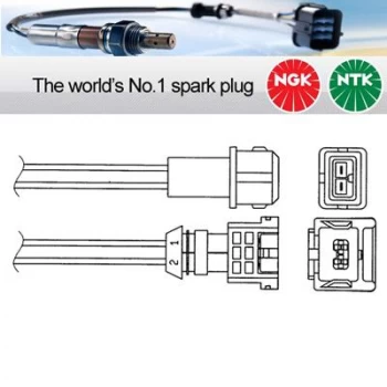 Image of 1x NGK NTK Oxygen O2 Lambda Sensor OTA4N-5A1 OTA4N5A1 (1755)