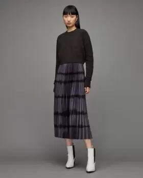 Image of AllSaints Curtis 2-In-1 Tie Dye Midi Dress