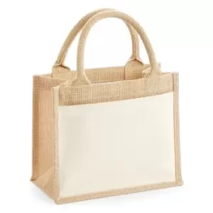 Image of Westford Mill Pocket Jute Gift Bag (One Size) (Natural)