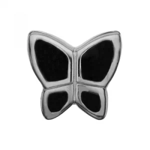 Image of Ladies Christina Sterling Silver Butterfly Black Bead Charm