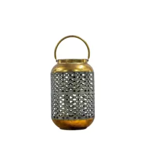 Image of Norton Lantern Bronze Verdigris Gold