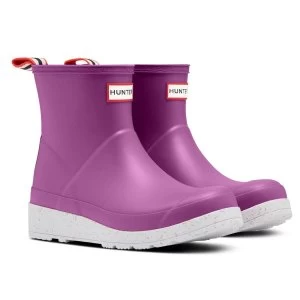 Image of Hunter Womens Play Short Speckle Wellington Boots Sweet William/Hummingbird 4 (EU37)