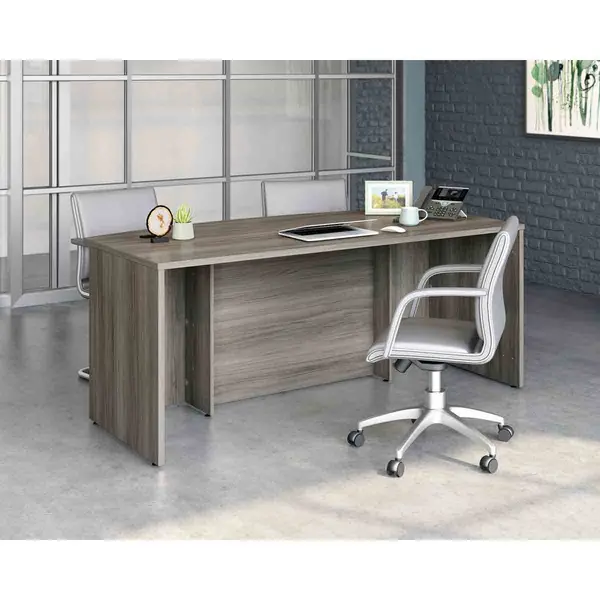 Image of Affiliate Bow Front Office Desk 1800 x 900mm Hudson Elm Finish - 5427468 -