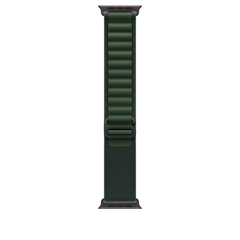 Image of Apple Apple 49mm Dark Green Alpine Loop - Medium - Black Titanium Finish MYPR3ZM/A