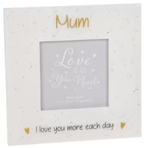 Image of Glitter Words Frame 3x3 Mum