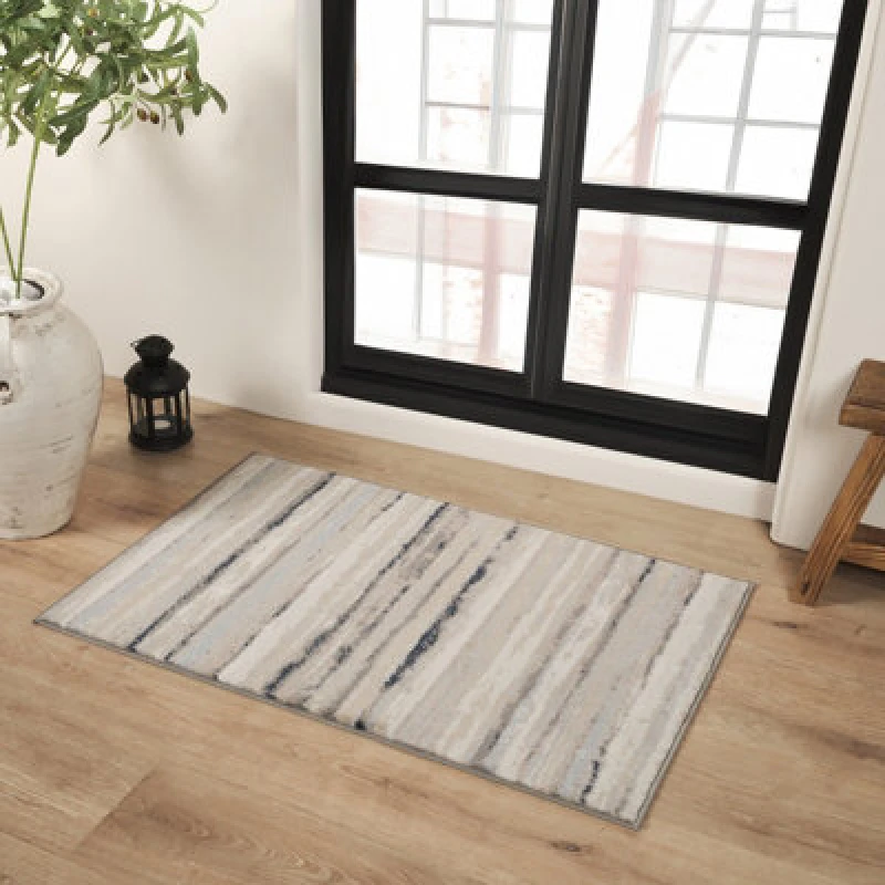 Image of Livabliss Scandi Modern Brown Pandora Area Rug 60 X 90 Cm - Easy Care, Non Shedding, Ideal For Living Room & Bedroom