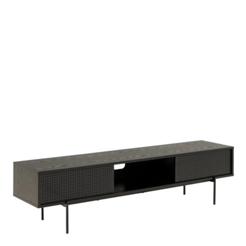 Image of Furniture To Go Angus Wide TV Unit In Ash Black