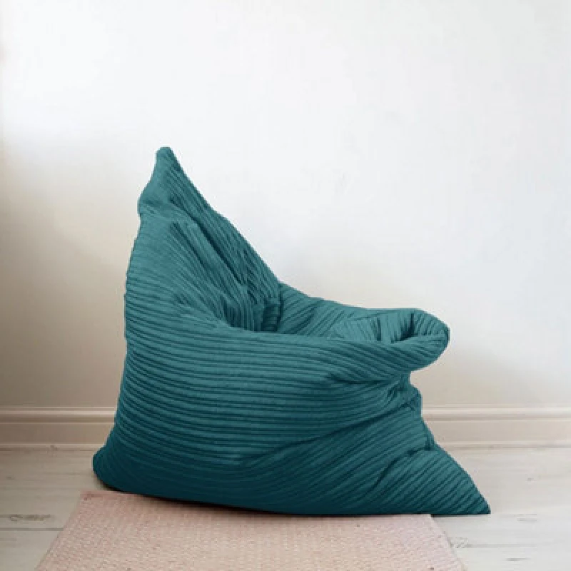 Image of rucomfy Beanbags Rucomfy Jumbo Cord Bean Bag Floor Cushion - Indoor Versatile Teal Seat