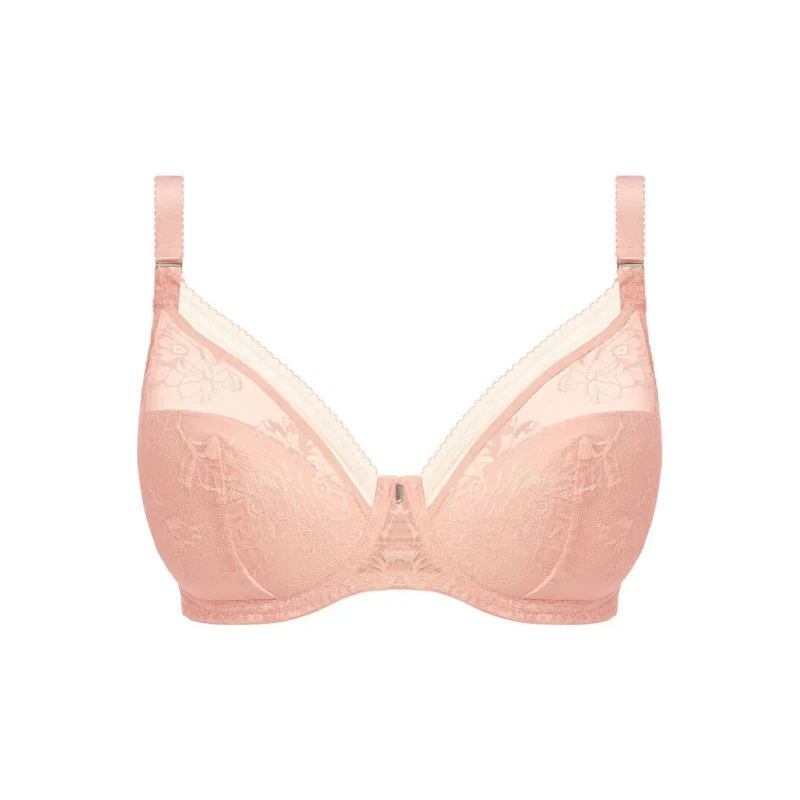 Image of Fantasie Womens underwired plunge padded bra Fantasie Fusion Lace Rose Female 80H