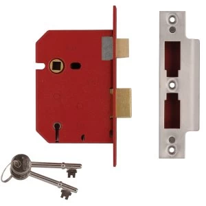 Image of Union 2201 5 Lever Mortice Sashlock Brass Finish 65mm 2.5" Visi