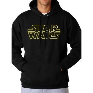 Image of Star Wars - Logo Mens Medium Hooded Sweatshirt - Black