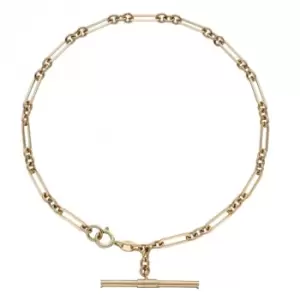 Image of T-Bar Chain Yellow Gold Bracelet GB504
