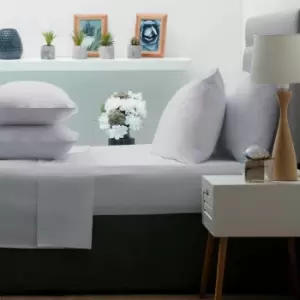 Image of Belledorm 100% Cotton Percale 200 Thread Count Flat Sheet, White, Double