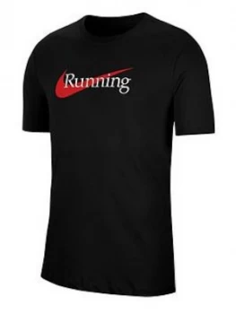 Image of Nike Running T-Shirt - Black