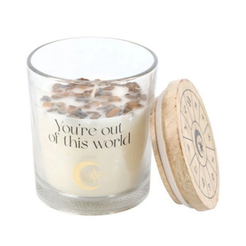 Image of Something Different Something Different Vanilla Stardust Crystal Chips Candle in Off White Off White One Size Unisex 5063527949028