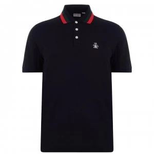 Image of Original Penguin Block Collar Polo Shirt - Navy 413