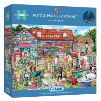 Image of Gibsons - Pots and Penny Farthings Jigsaw Puzzle - 1000 Pieces