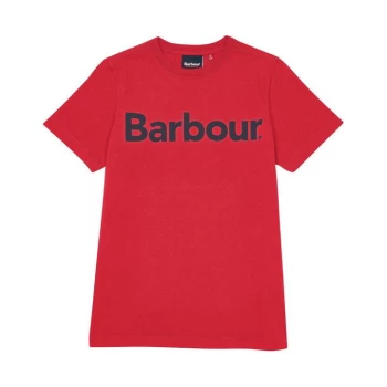 Image of Barbour Boys Logo Tee - Red RE33