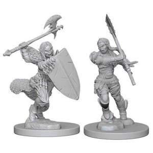 Image of Pathfinder Deep Cuts Unpainted Miniatures (W1) Half-Orc Female Barbarian